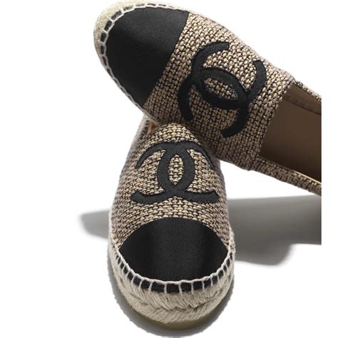 chanel espadrilles fabric and grosgrain